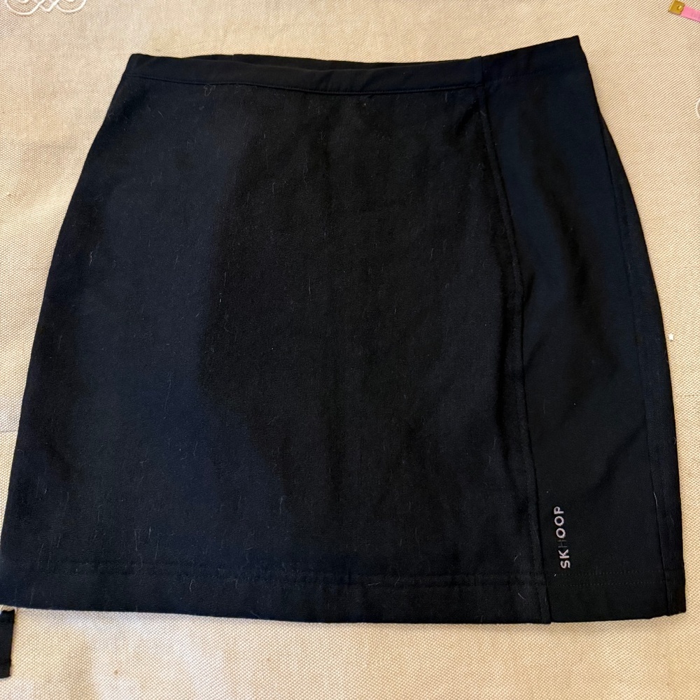Black Wool Mini skirt (sm)